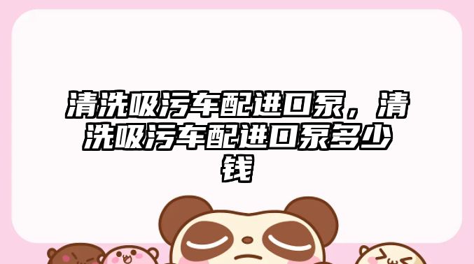 清洗吸污車配進口泵，清洗吸污車配進口泵多少錢